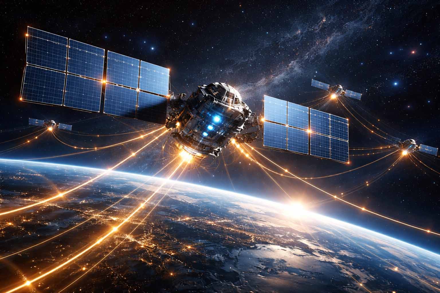 Rocket launch symbolizing infrastructure behind space based AI and satellite networks